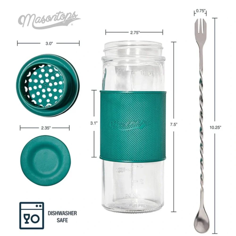 Masontops Cocktail Shaker Kit - New in box
